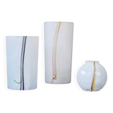 Glass vases by Vallien for Kosta Boda, set of 3