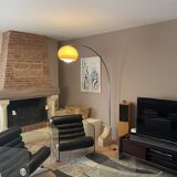 Arc floor lamp. 1970. Italy. Marble base.