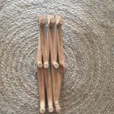 Ten hook coat rack scalable in wood