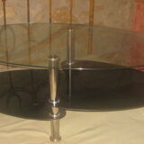 Table basse en verre années 70