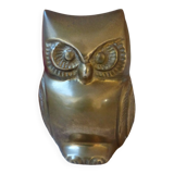 Ancienne figurine Animal Chouette Hibou en Laiton