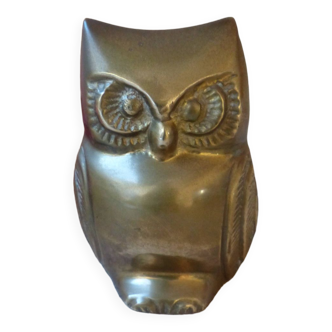 Old Brass Owl Animal Figurine