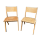 Pair of scandinavian chairs feet compass 1960