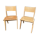 Pair of scandinavian chairs feet compass 1960