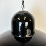 Industrial Black Enamel Factory Pendant Lamp, 1960s