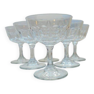 Set of 6 champagne glasses