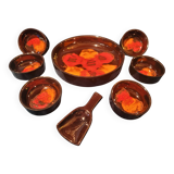 Elegant glazed ceramic aperitif service