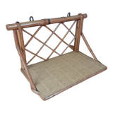 Rattan wicker wall shelf