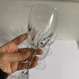 6 crystal wine glasses
