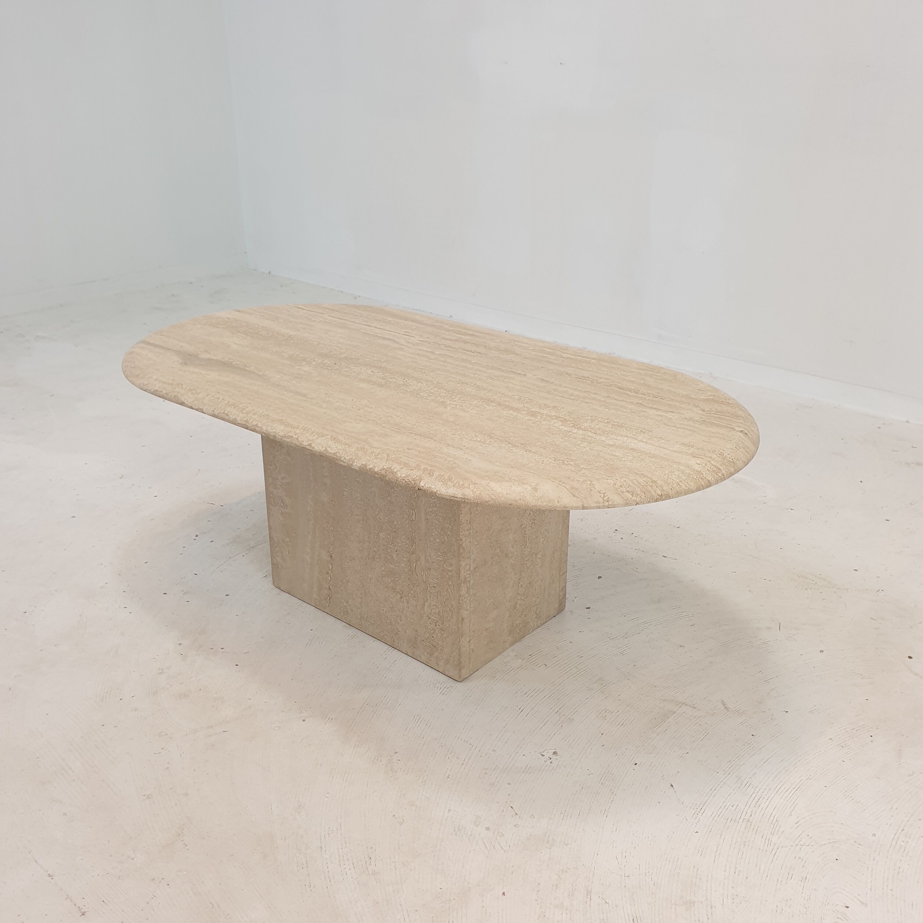 Italian Travertine Coffee Table, 1980's