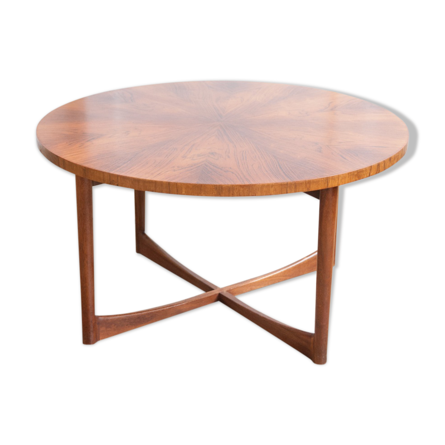 Rosewood round coffee table