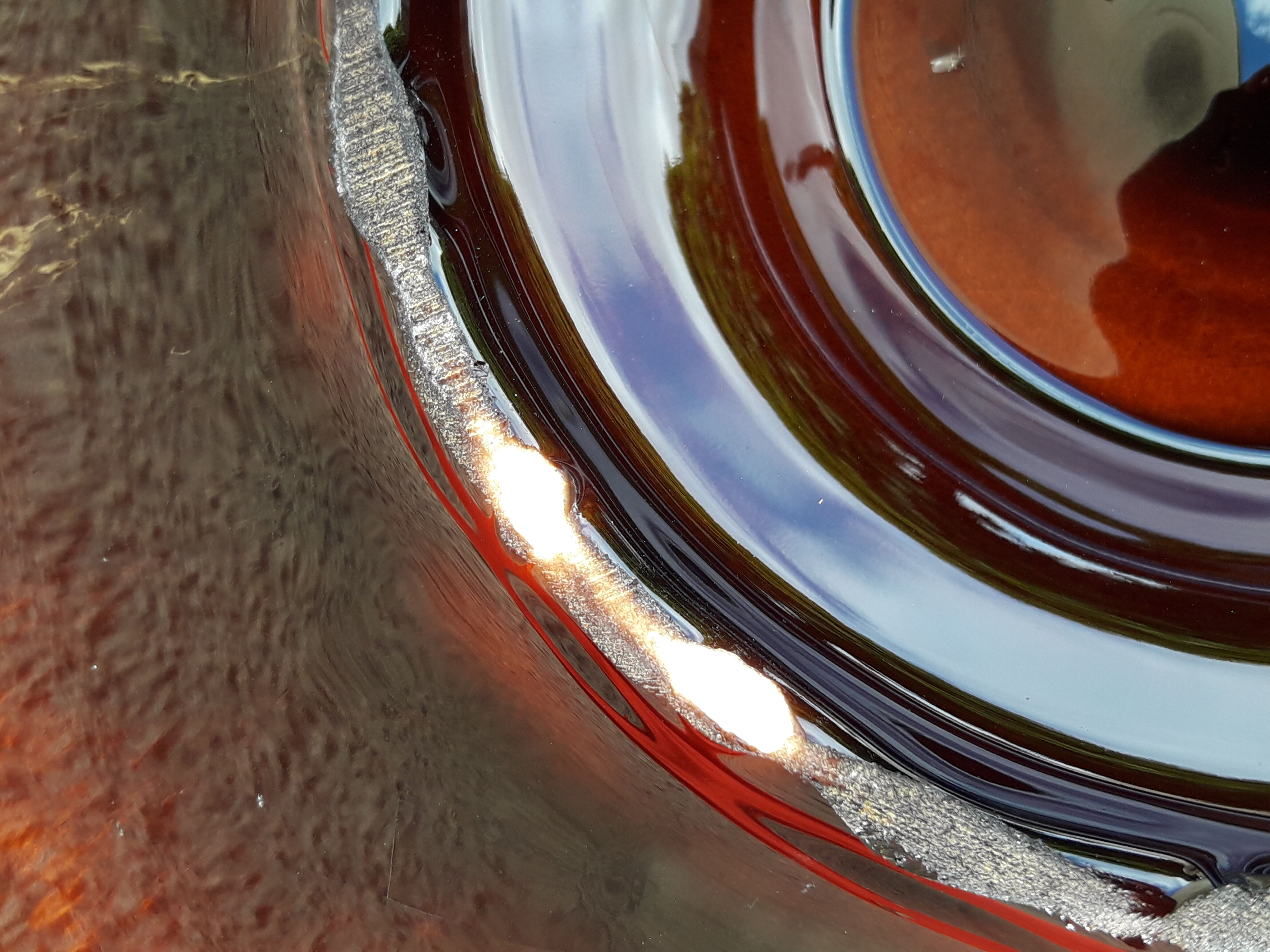 5 plates stamped Marius Giuge potter artist Vallauris diam 23.5 cm