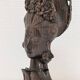 Buste en bois de femme à coiffe florale travail sculptural des années 60-70