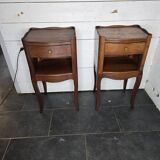 Pair of solid oak bedside tables