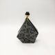 Polygonal black ceramic iridescent lamp 1980s memphis milano light table retro