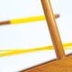 2 Yellow Spaghetti Armchairs in Beech, Garden Lounge Chairs, 1960s