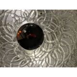 Contemporary transparent filigree flush mount in murano glass