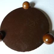 Mirror tray orange 3 feet ball wood 40 years