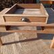Table de ferme basse en bois brut