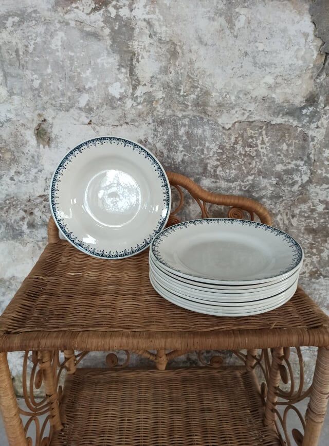 Plates in Amandinoise Saint-Amand earthenware