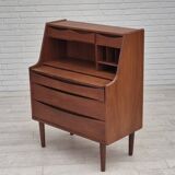 Commode danoise des années 1960, état d'origine, miroir pliable, bois de teck massif.