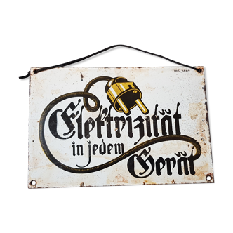 Ancient German enamel plate circa 1930