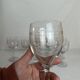 Set of 9 antique engraved crystal wine glasses