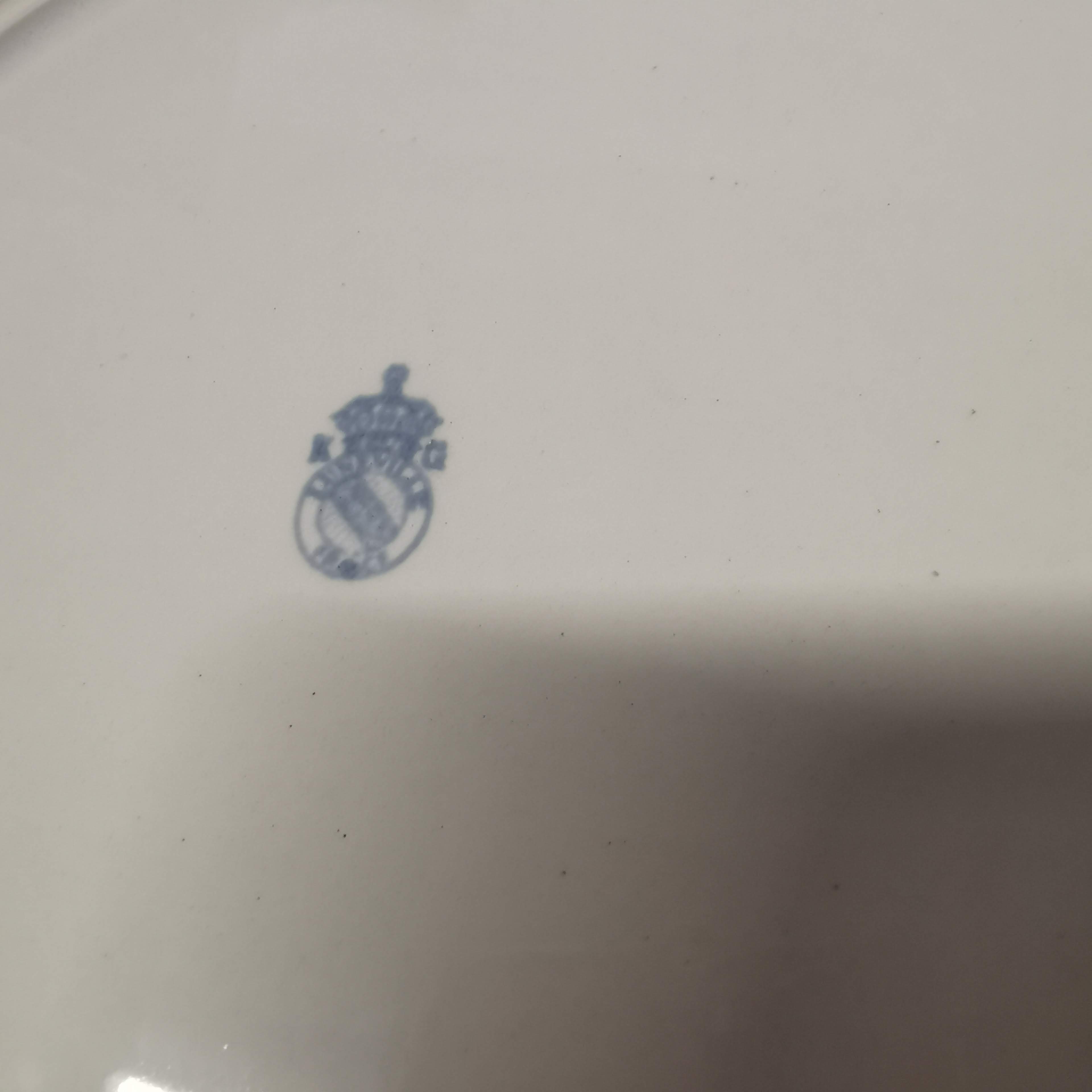 Keller - Guerin service dish - blue flower décor