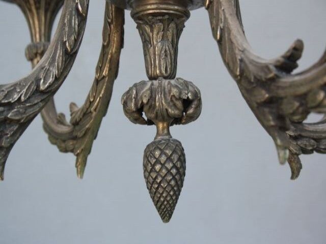 Gloss metal silver style Louis XVI