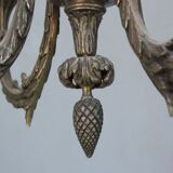 Gloss metal silver style Louis XVI