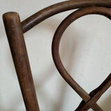 Striped curved wooden bistro chair