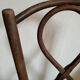 Striped curved wooden bistro chair