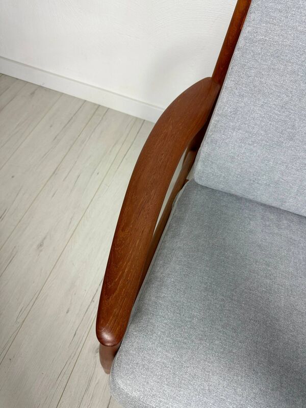 Fauteuil en teck danois vintage des années 1950 par Grete Jalk pour France & Daverkosen