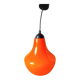 Orange opaline pendant light, Peill & Putzler 70s