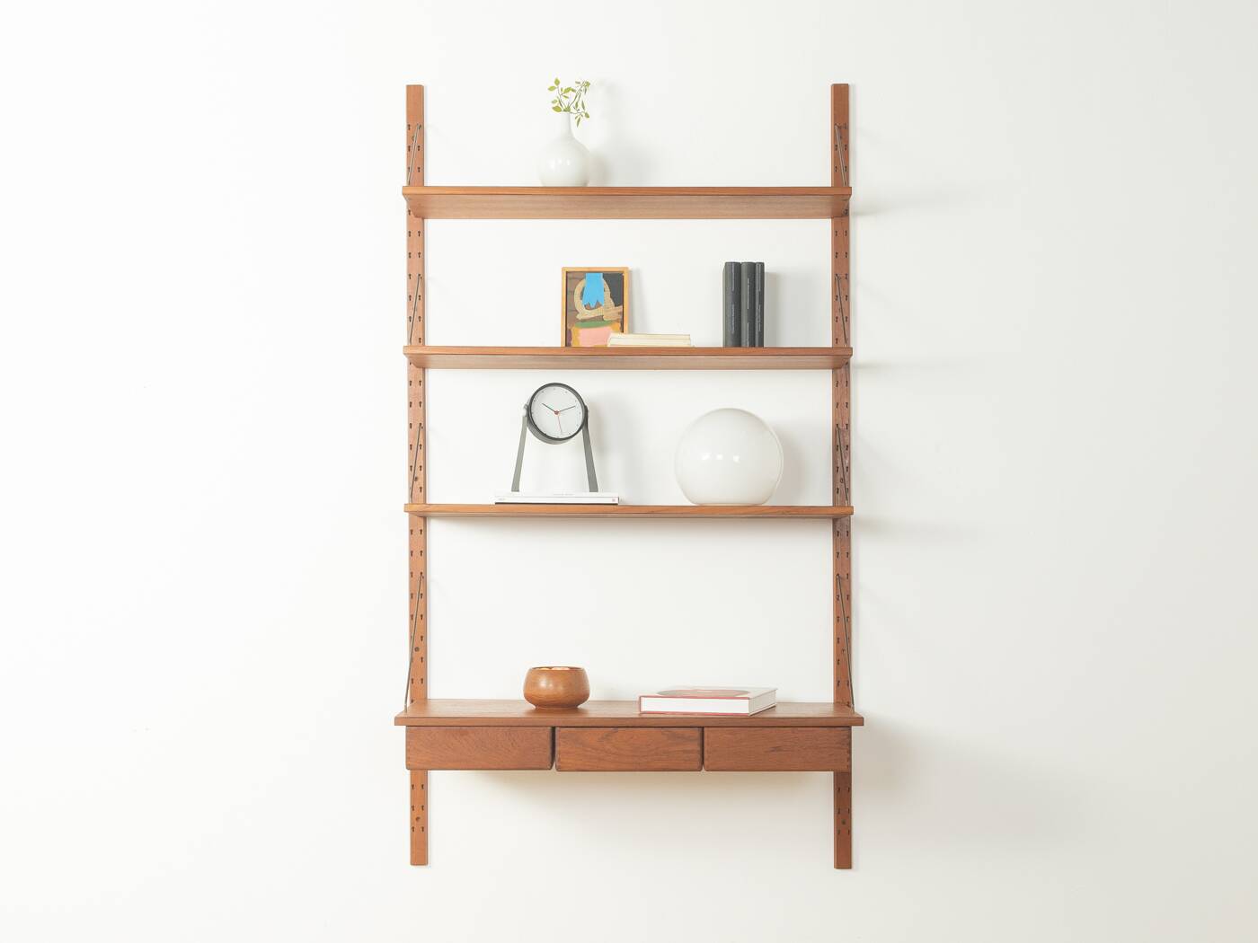 Modular wall shelf by Sven Ellekaer for Albert Hansen, 1960s, teak