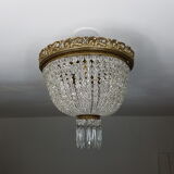 Ceiling light trash pearls and Crystal pendants