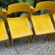 Lot de cinq chaises bois années 50