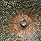 Suspension in green braided rattan