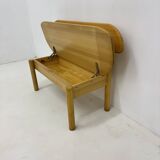 Vintage Danish Ansager mobler solid wooden bench , 1970s
