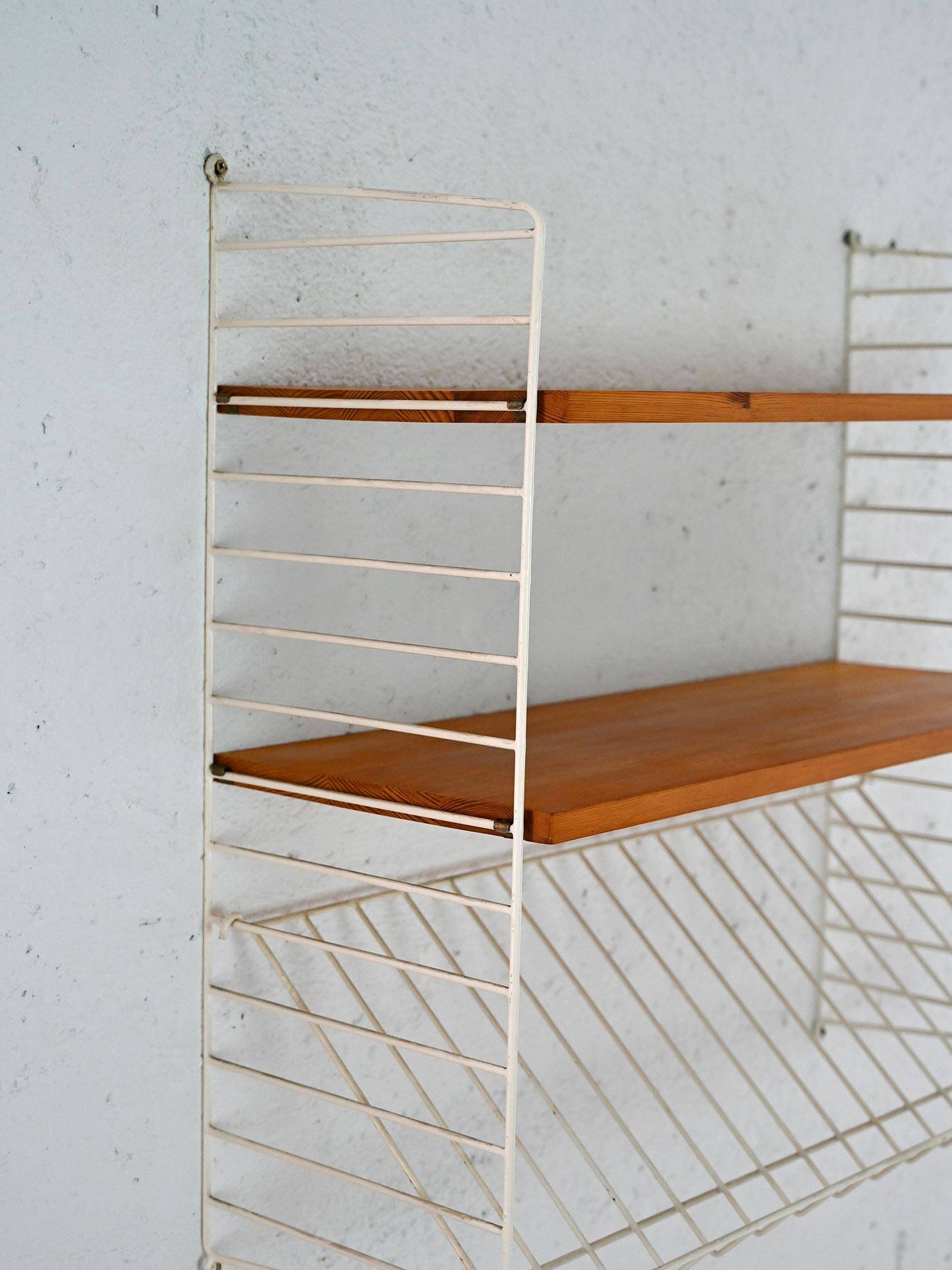 Vintage shelves with metal frame