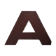 Letter sign brown A