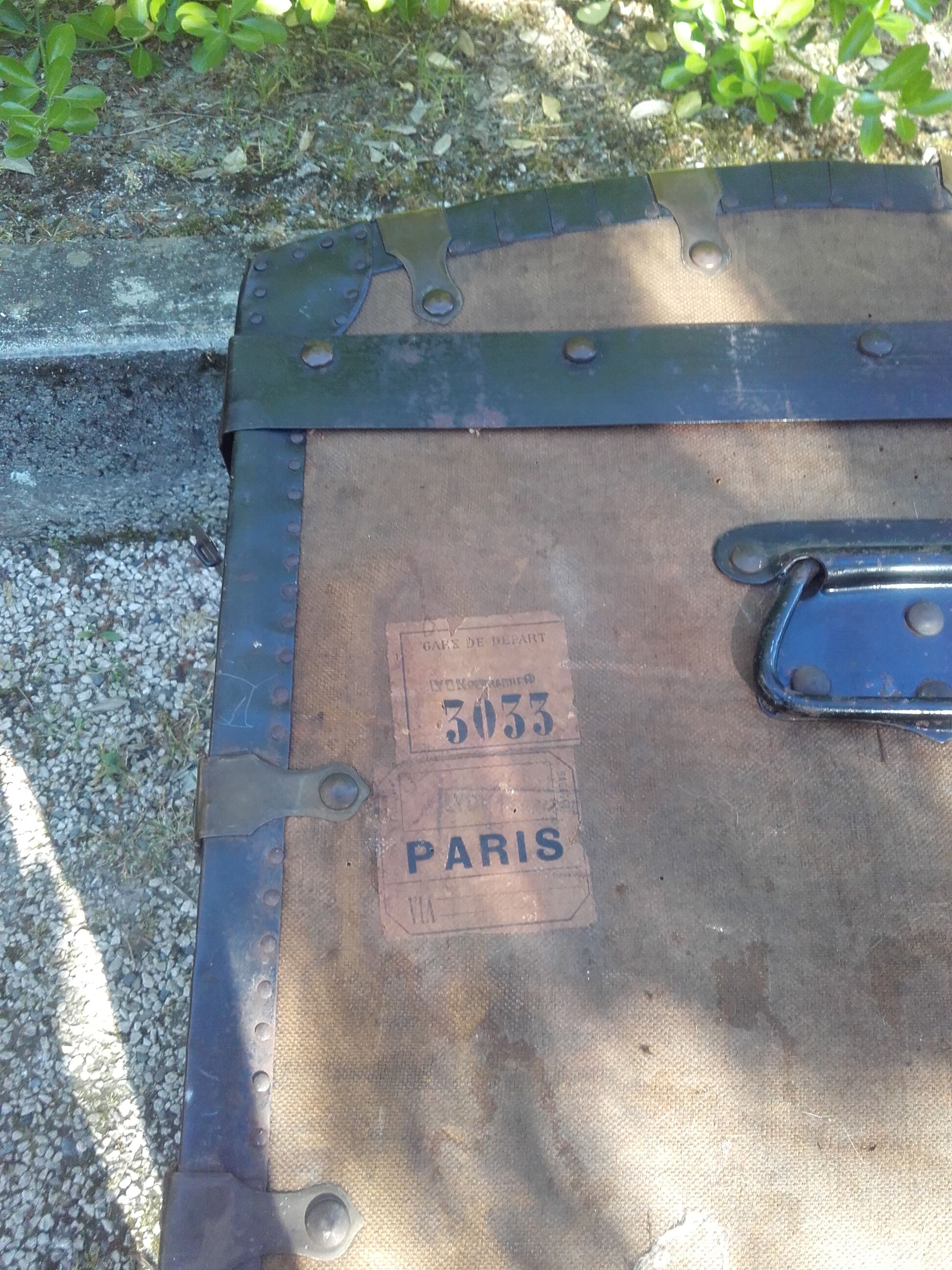Old travel trunk