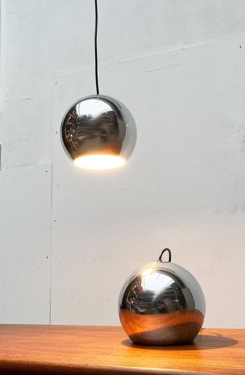 Mid-century modern space age pendant lamps, 1960s, set of 2.