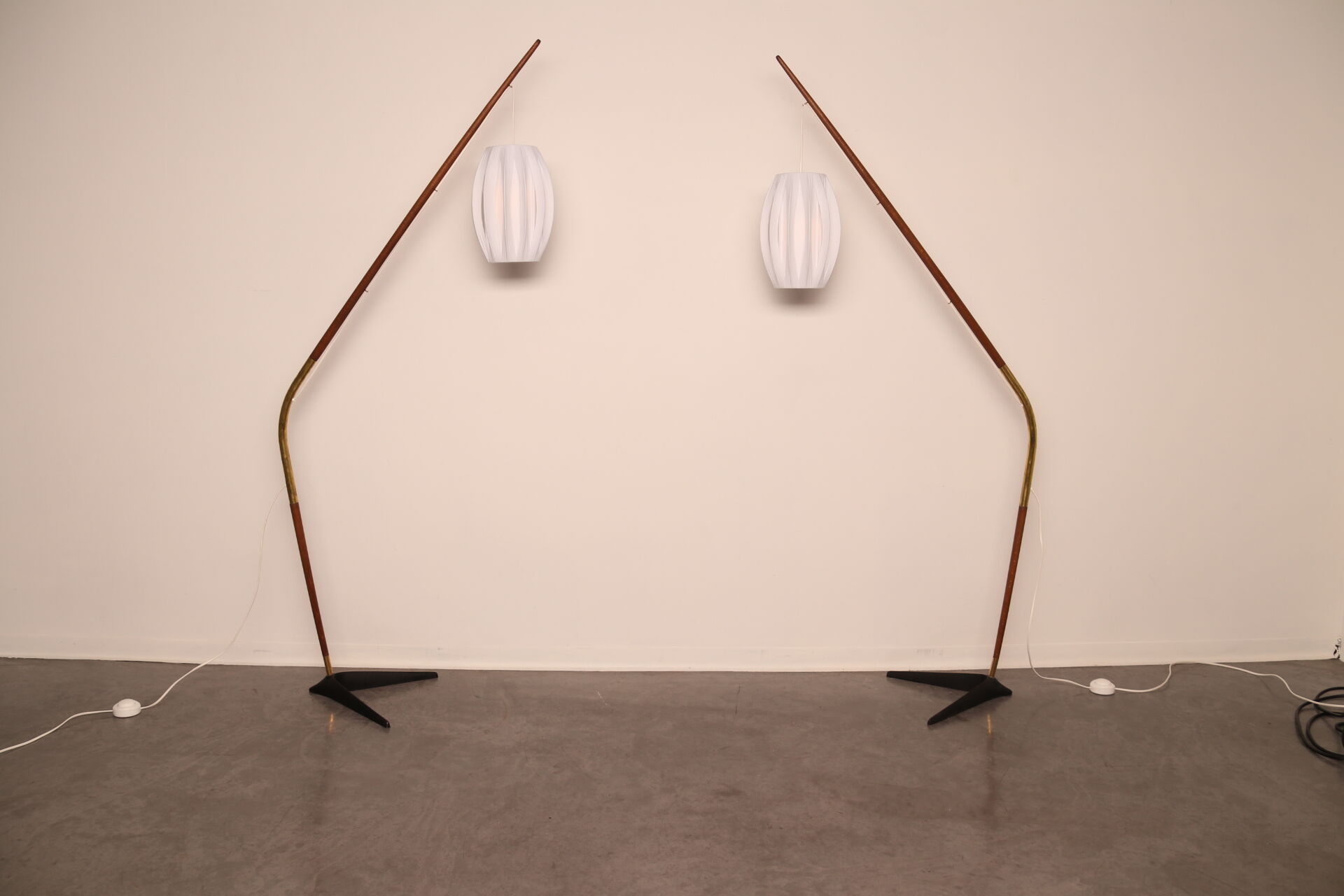Floor lamp 'Fishing Pole' by Svend Aage Holm Sorensen - Denmark - 1950's