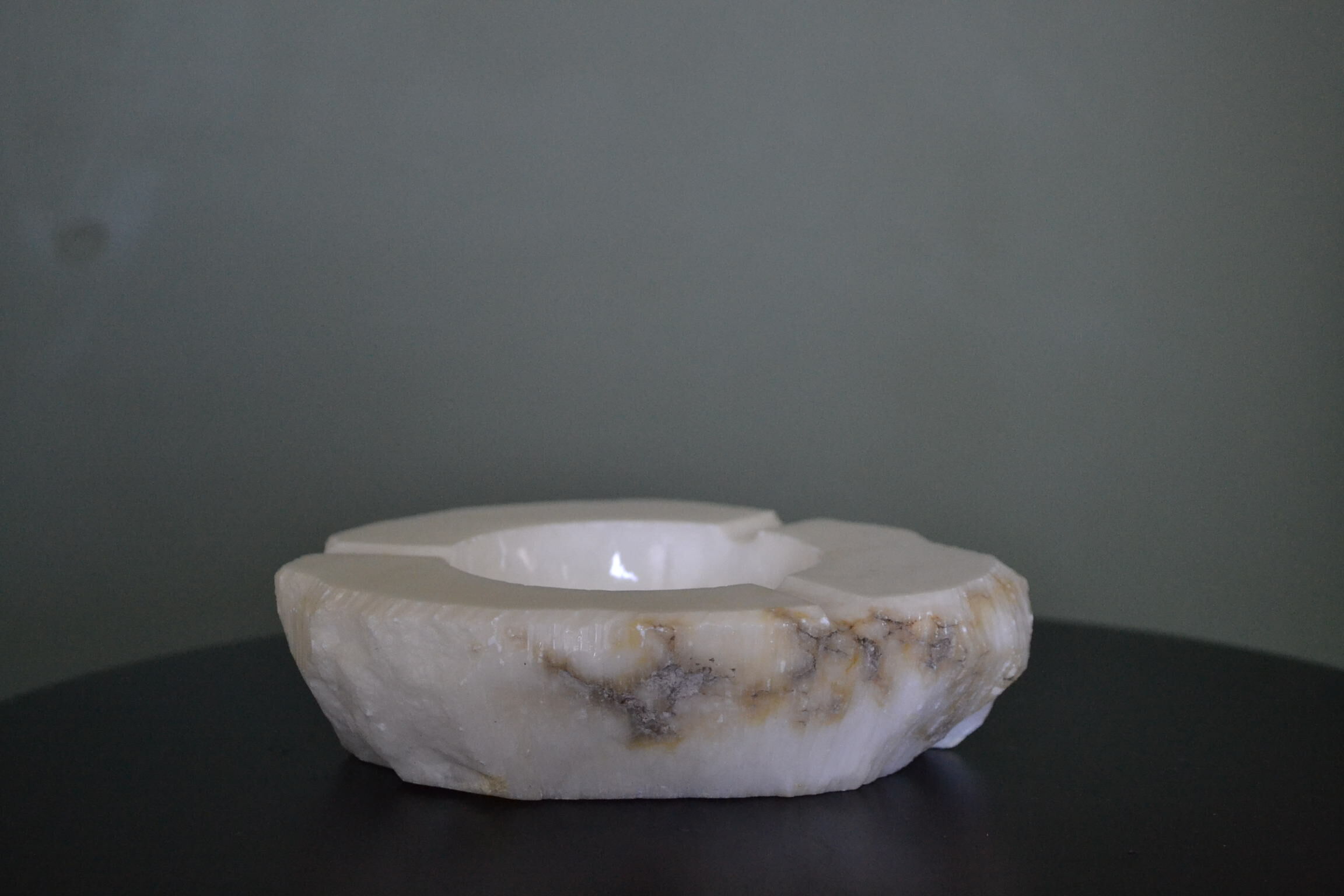 White onyx ashtray