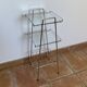 Chrome and glass side table. 1970s. Space Age.