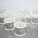 Garden table and 5 vintage fiberglass chairs by Russell Woodard