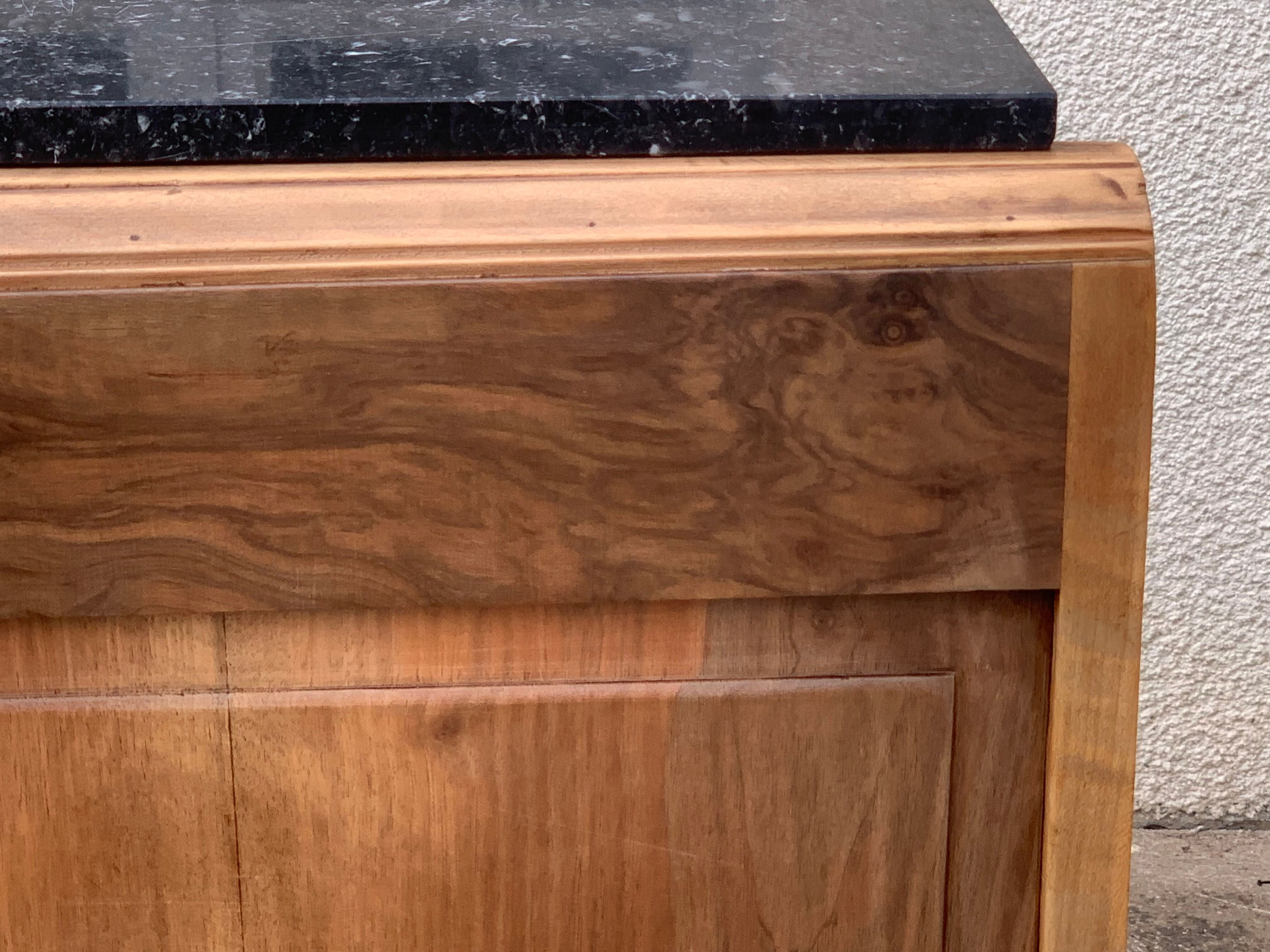 Parisian art deco buffet walnut brut massive 1920