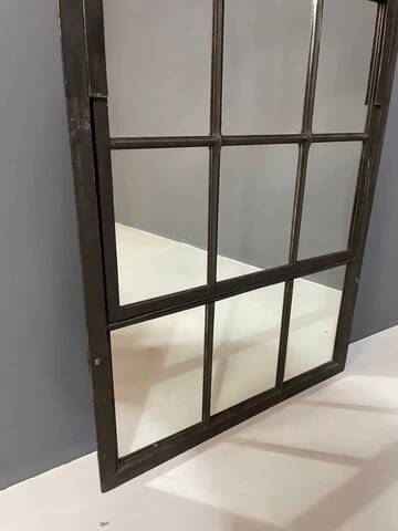 Miroir industriel en fer patiné, Tchécoslovaquie, années 1960