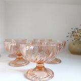 Pink glass cups